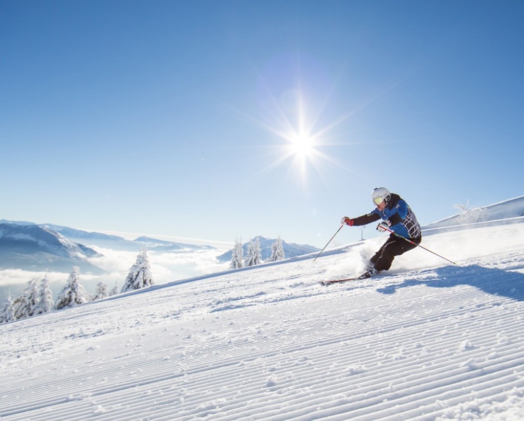 Skifahren bei Trient am Monte Bondone